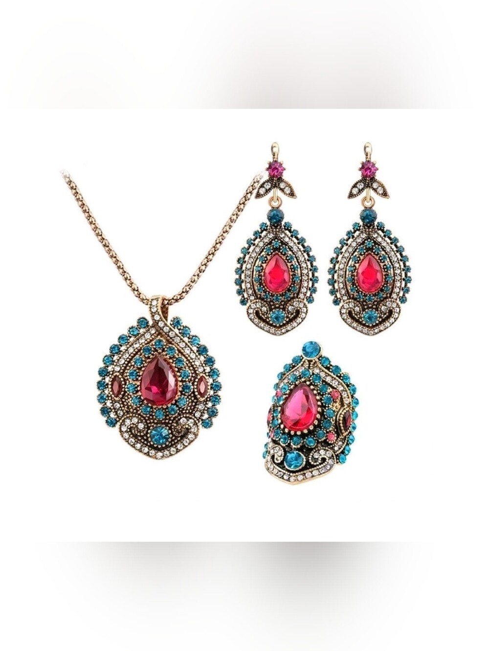 Vintage-Inspired Turkish Jewelry Set